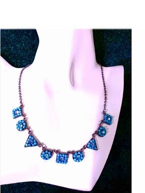 🎁 Reversible Turquoise & Silver Geometric Necklace – Statement to Minimalist